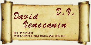 David Venečanin vizit kartica